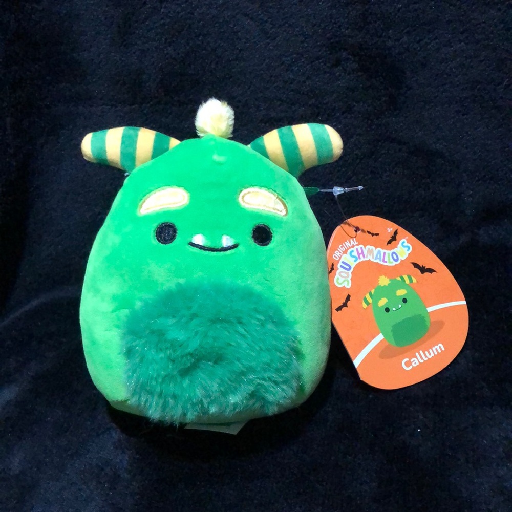 New Squishmallows Callum the Green Monster Halloween 4.5”